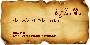 Ávéd Mónika névjegykártya